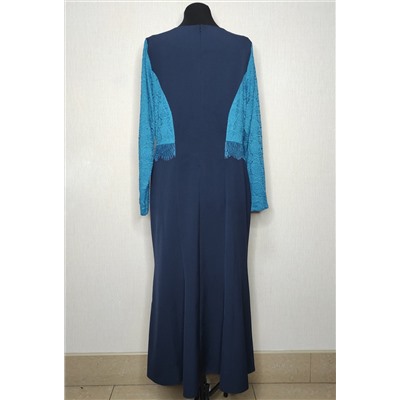 Платье Melissena 157-155 сине-бирюза
